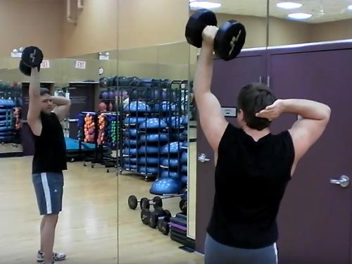 One-Arm Overhead Extensions (Dumbbell) Image