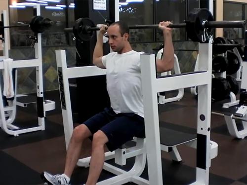 Rear Military Press (Barbell) Image