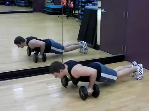Squat Thrusts / Up-Downs Dumbbell Image